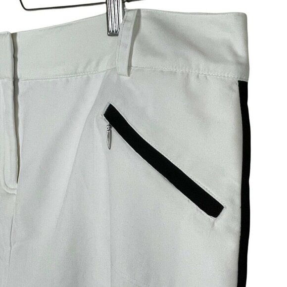 Izod Performx Stretch White Black Trim Skort Skirt Size 14 - Picture 4 of 11